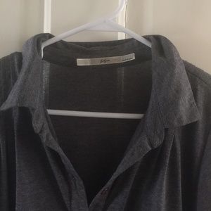 Grey Button Blouse